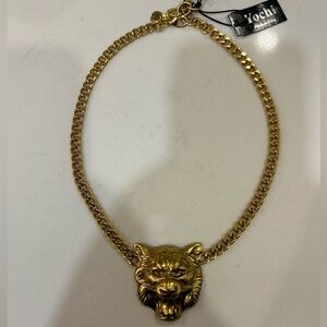Yochi signature Tiger Head Necklace